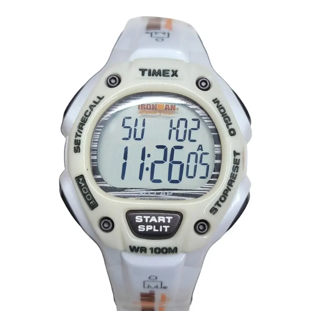 Timex Ironman Triathlon 30 Lap Watch White Arizona Tempe Midsize Broken Band